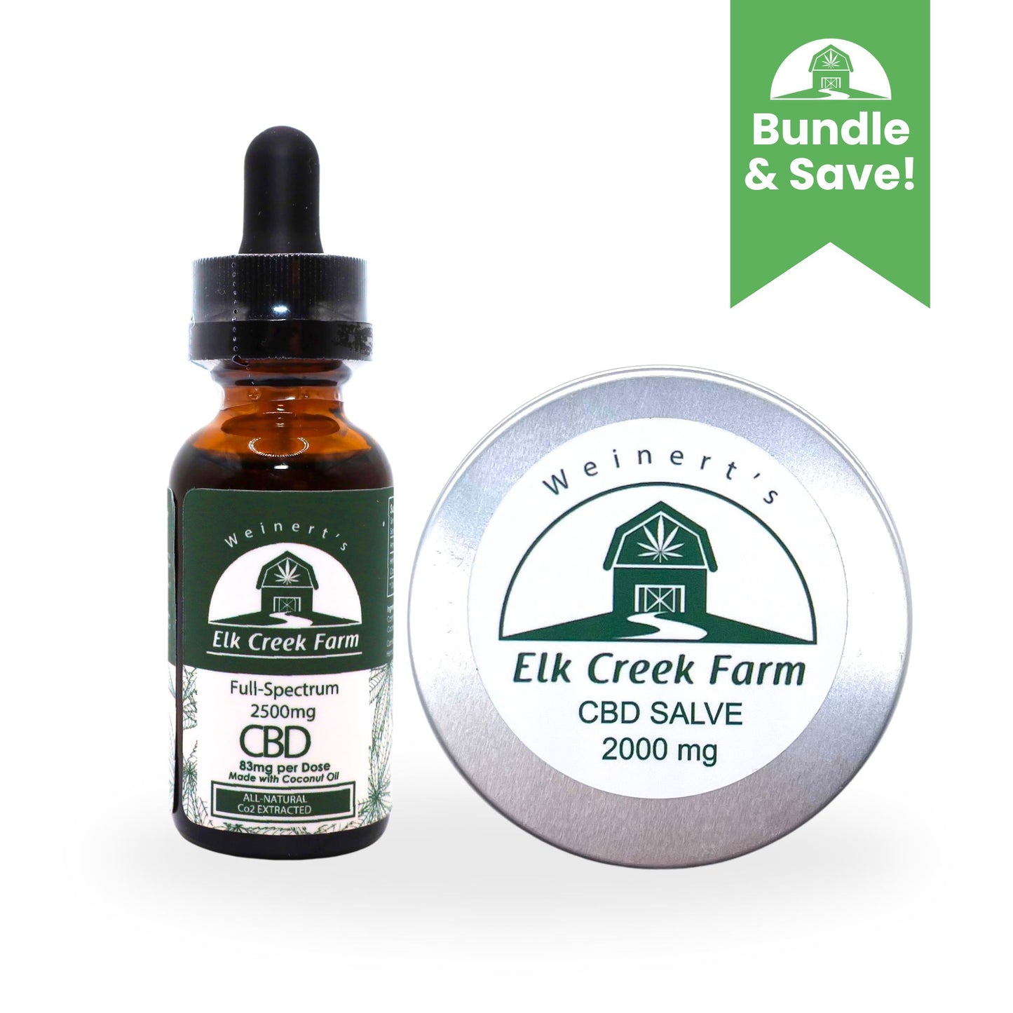CBD Essentials: 2500mg Tincture and 2000mg Salve Bundle
