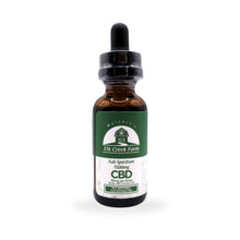 Load image into Gallery viewer, A tincture of 1500mg Full Spectrum CBD Oil sitting on a white background.
